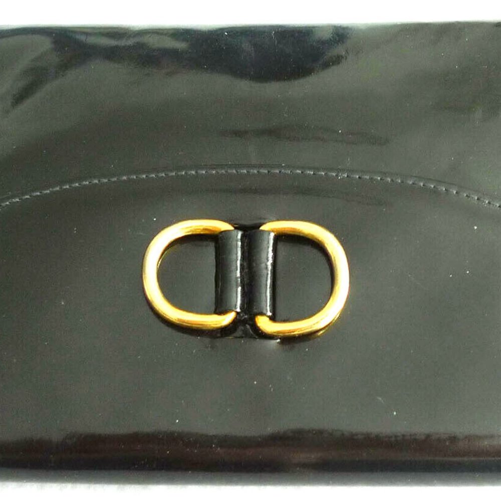 Vintage Christian Dior France Black Patent Leather - Picture 4 of 6